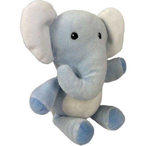 MINI Muffin Elephant Plush Lovey 8” Blue Snuggle Buddy Stuffed Animal - Picture 2 of 8